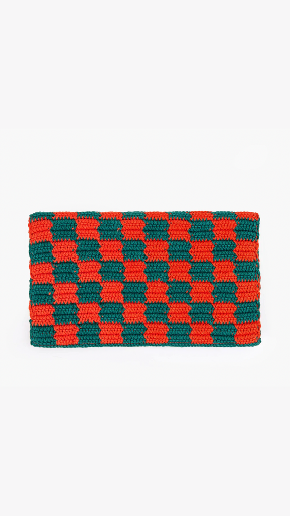 Clare V. Foldover Clutch with Tabs - Twilight Woven Checker